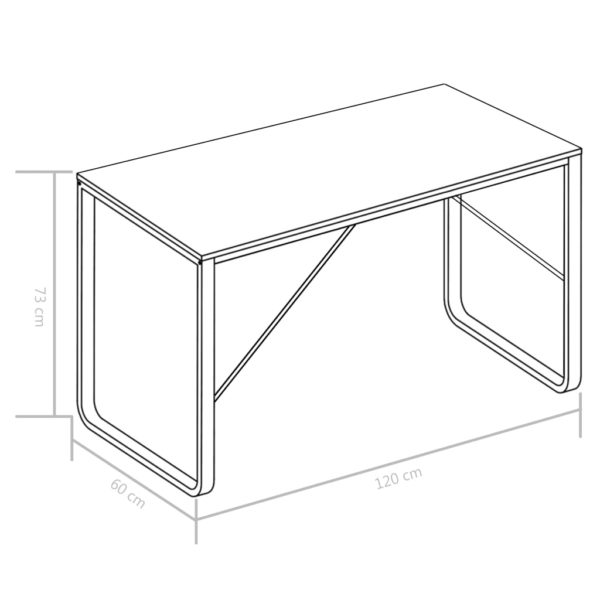 Computertisch Weiß 120 x 60 x 73 cm