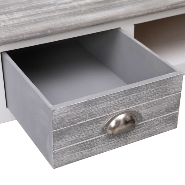 Schreibtisch Grau 110×45×76 cm Holz