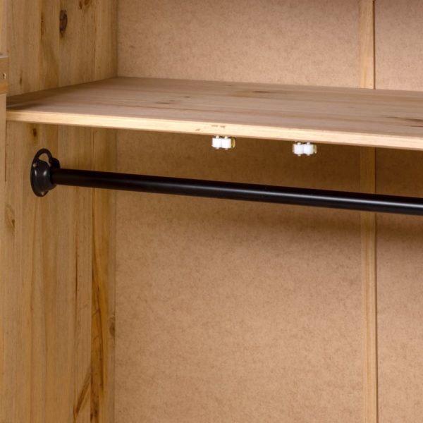 Kleiderschrank 80×50×171,5 cm Kiefer Massivholz Panama Serie