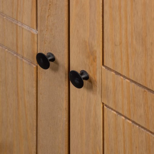 Kleiderschrank 80×50×171,5 cm Kiefer Massivholz Panama Serie