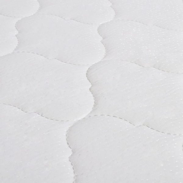 Bett mit Memoryschaum-Matratze Weiß Kunstleder 90×200 cm