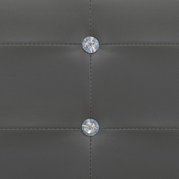 Bett mit Memory-Schaum-Matratze Grau Kunstleder 120×200cm