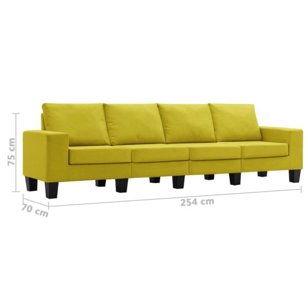 4-Sitzer-Sofa Gelb Stoff