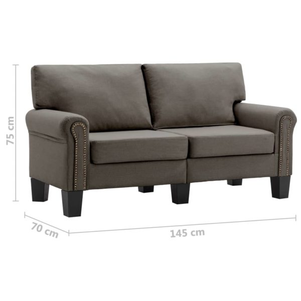 2-Sitzer-Sofa Taupe Stoff