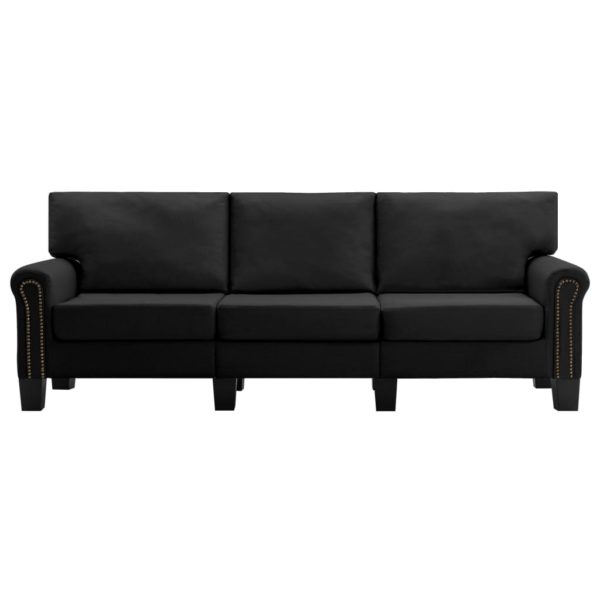 3-Sitzer-Sofa Schwarz Stoff