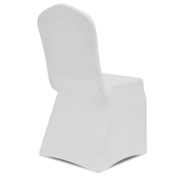 Stretch-Stuhlhussen 12 Stk. Weiß