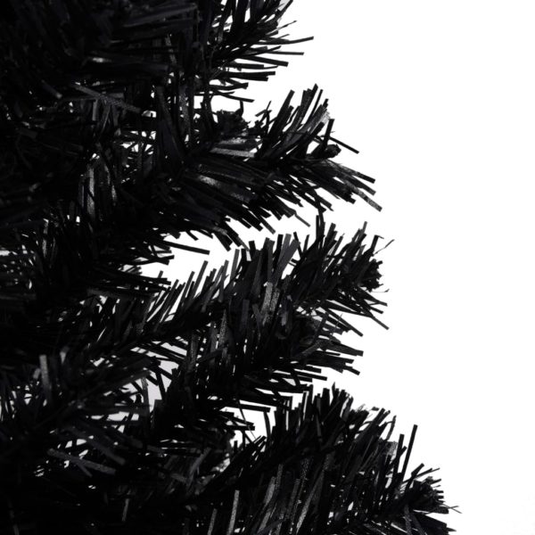 Künstlicher Weihnachtsbaum mit Ständer Schwarz 213 cm PVC