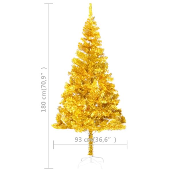 Künstlicher Weihnachtsbaum mit Ständer Golden 180 cm PET