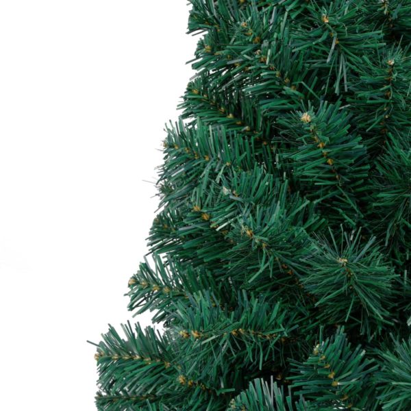 Künstlicher Halber Weihnachtsbaum mit Ständer Grün 150 cm PVC