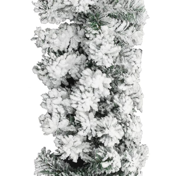 Weihnachtsgirlande mit Schnee Grün 10 m PVC