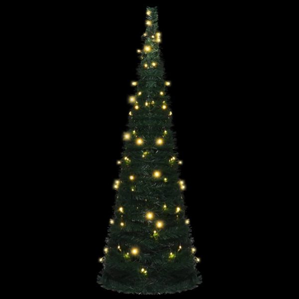 Künstlicher Pop-Up-Weihnachtsbaum mit LED Grün 180 cm