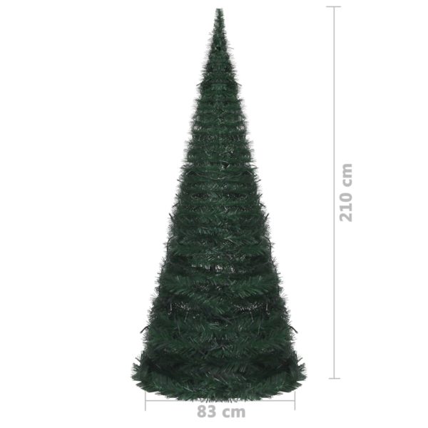 Künstlicher Pop-Up-Weihnachtsbaum mit LED Grün 210 cm