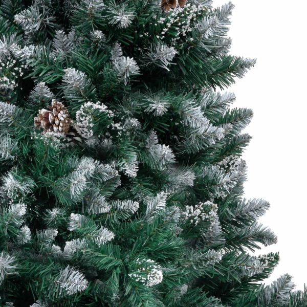 Künstlicher Weihnachtsbaum mit Zapfen und Schnee 180 cm