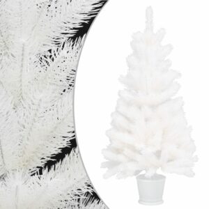 Künstlicher Weihnachtsbaum mit Topf Weiß 65 cm PE