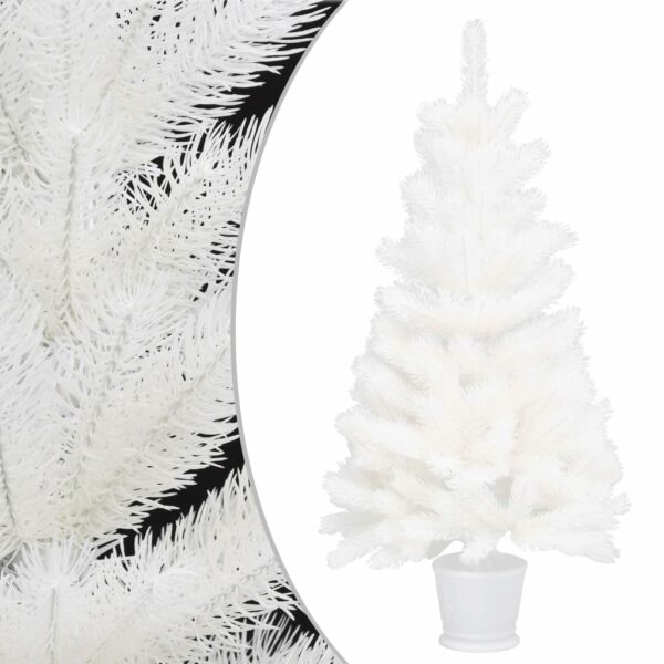 Künstlicher Weihnachtsbaum mit Topf Weiß 90 cm PE