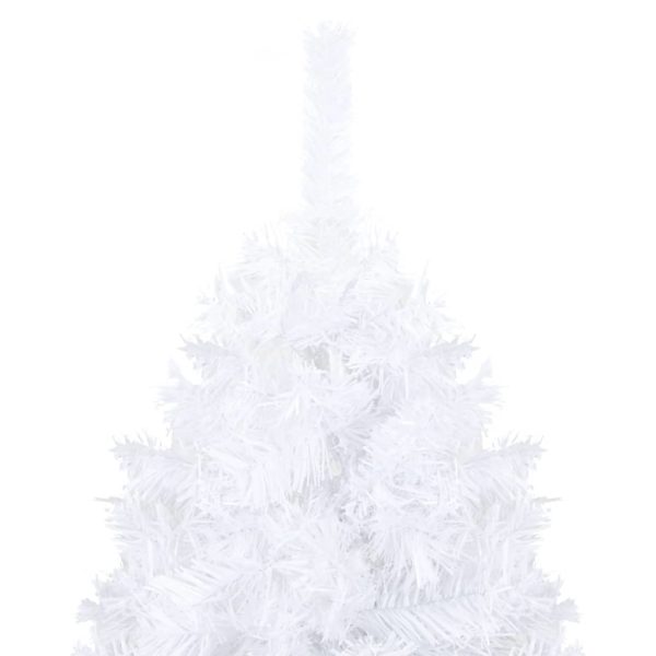 Künstlicher Weihnachtsbaum mit Dicken Zweigen Weiß 150 cm PVC
