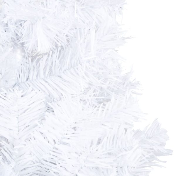 Künstlicher Weihnachtsbaum mit Dicken Zweigen Weiß 150 cm PVC