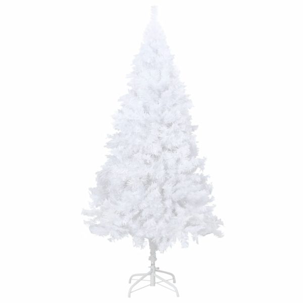 Künstlicher Weihnachtsbaum mit Dicken Zweigen Weiß 210 cm PVC