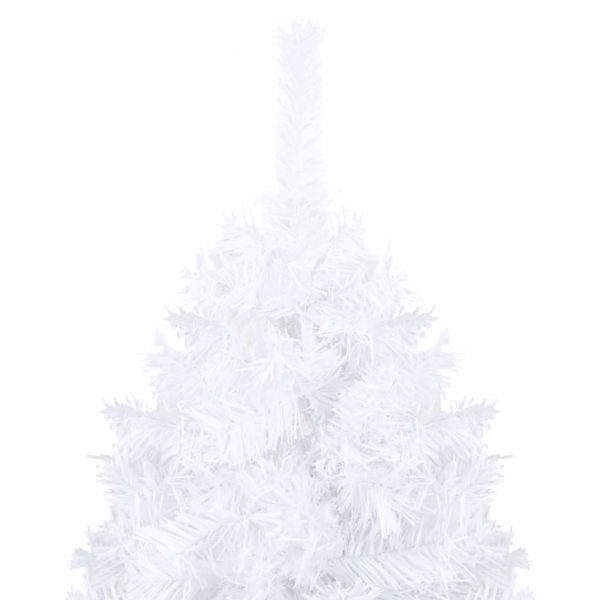 Künstlicher Weihnachtsbaum mit Dicken Zweigen Weiß 240 cm PVC