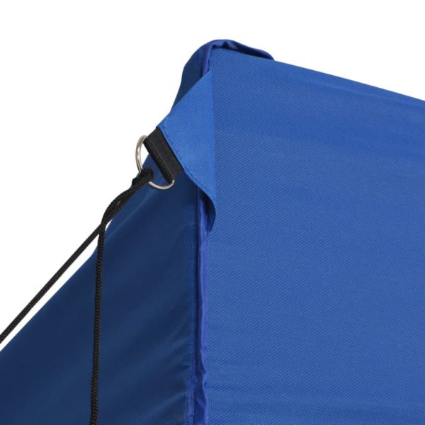 Faltzelt Pop-Up mit 4 Seitenteilen 3 x 4,5 m Blau
