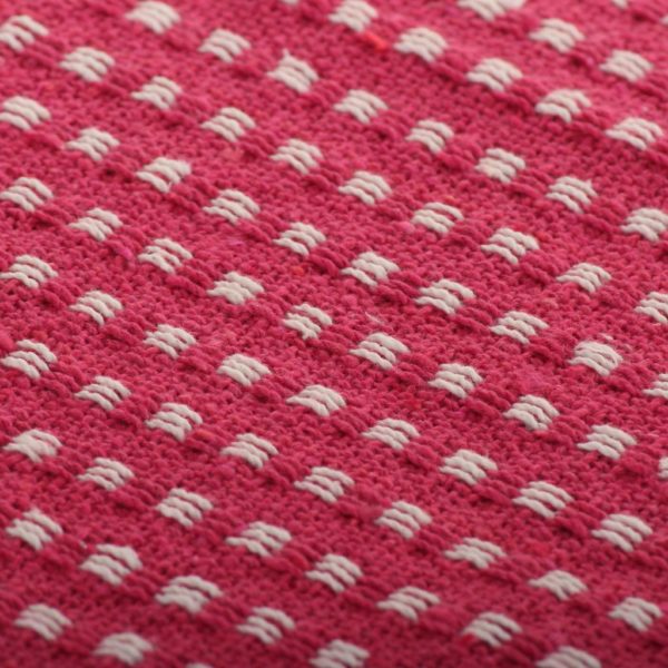 Überwurf Baumwolle Kariert 125 x 150 cm Rosa