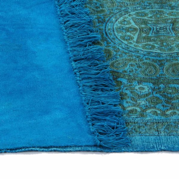 Kelim-Teppich Baumwolle 160×230 cm mit Muster Türkis