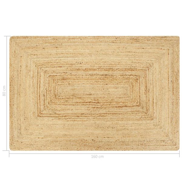 Teppich Handgefertigt Jute Natur 80×160 cm