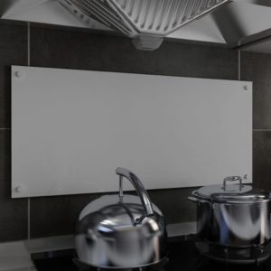 Küchenrückwand Weiß 90 x 40 cm Hartglas