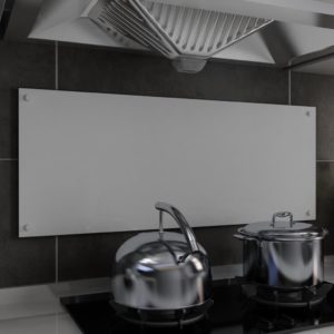 Küchenrückwand Weiß 100 x 40 cm Hartglas