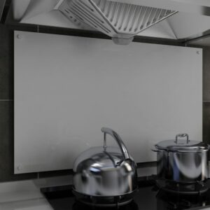 Küchenrückwand Weiß 100 x 60 cm Hartglas