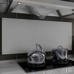 Küchenrückwand Weiß 120 x 50 cm Hartglas