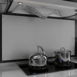 Küchenrückwand Weiß 120 x 60 cm Hartglas