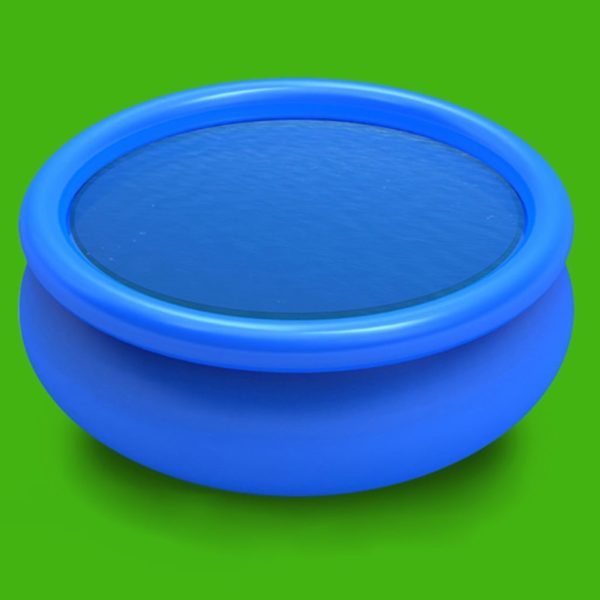 Runde Pool-Abdeckung PE Blau 549 cm