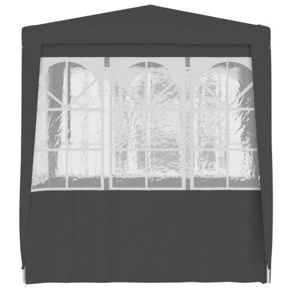 Profi-Partyzelt mit Seitenwänden 2×2m Anthrazit 90 g/m²