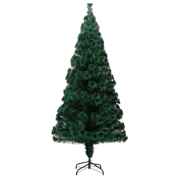 Künstlicher Weihnachtsbaum mit Ständer Grün 180 cm Fiberoptik
