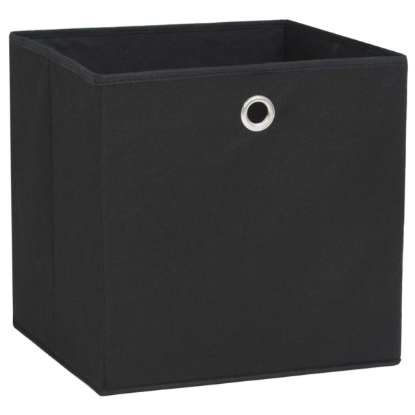 Aufbewahrungsboxen 10 Stk. Vliesstoff 28x28x28 cm Schwarz