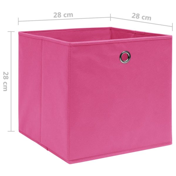 Aufbewahrungsboxen 4 Stk. Vliesstoff 28x28x28 cm Rosa