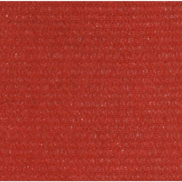 Sonnensegel 160 g/m² Rot 3,5×3,5×4,9 m HDPE