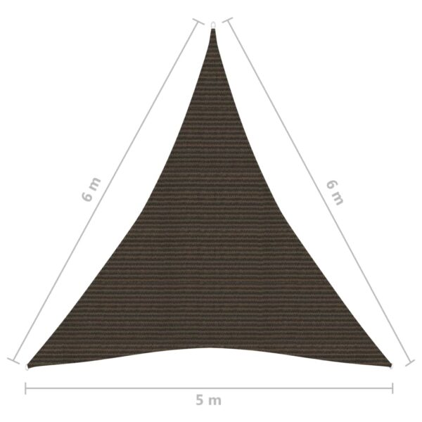 Sonnensegel 160 g/m² Braun 5x6x6 m HDPE
