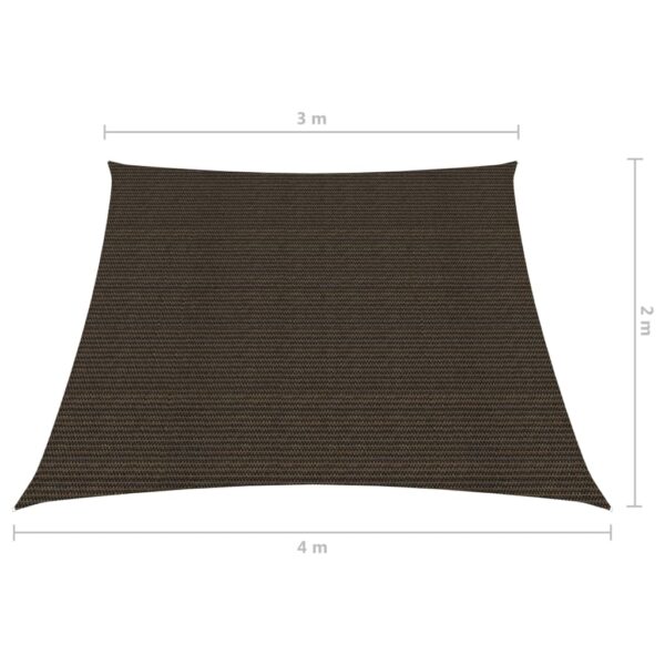 Sonnensegel 160 g/m² Braun 3/4×2 m HDPE