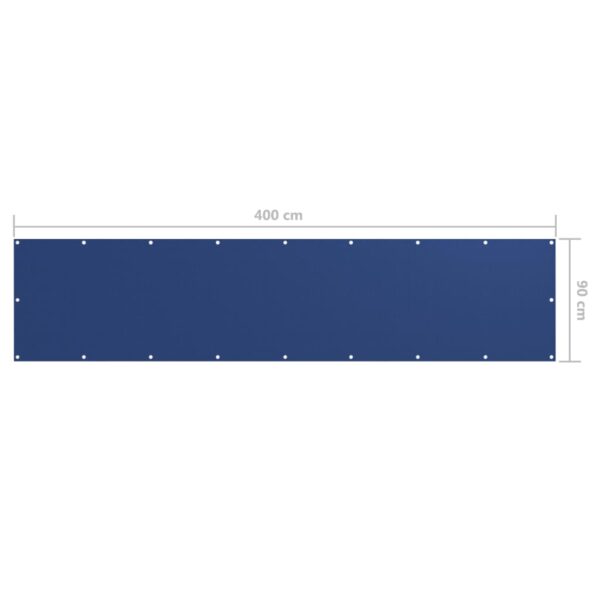Balkon-Sichtschutz Blau 90×400 cm Oxford-Gewebe