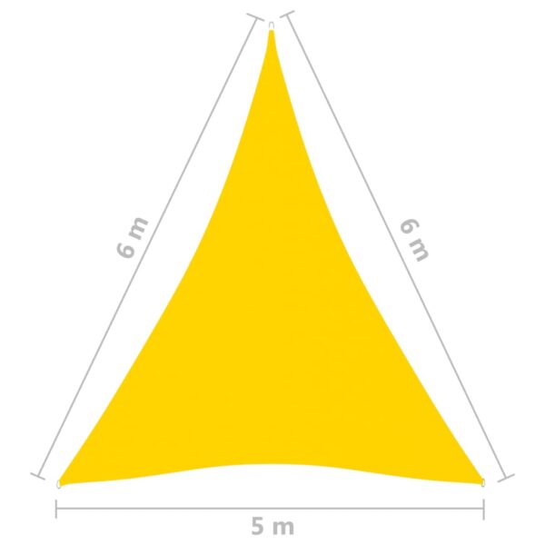 Sonnensegel Oxford-Gewebe Dreieckig 5x6x6 m Gelb
