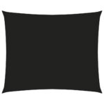 Sonnensegel Oxford-Gewebe Rechteckig 3,5×4,5 m Schwarz