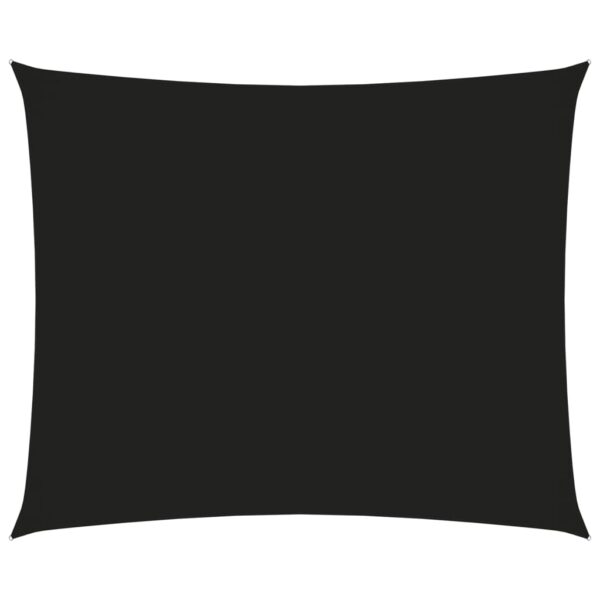 Sonnensegel Oxford-Gewebe Rechteckig 3,5×4,5 m Schwarz