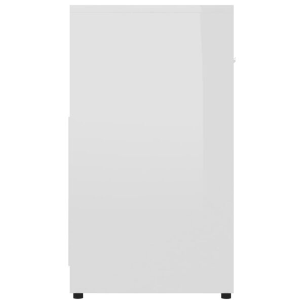 Badezimmerschrank Hochglanz-Weiß 60x33x58 cm Spanplatte