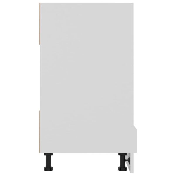 Herdumbauschrank Weiß 60x46x81,5 cm Spanplatte