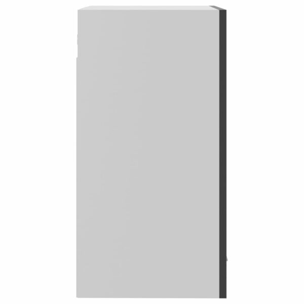 Hängeglasschrank Hochglanz-Grau 40x31x60 cm Spanplatte