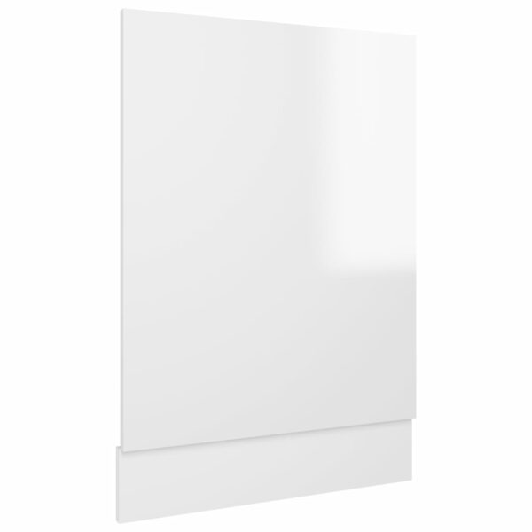 Geschirrspülerblende Hochglanz-Weiß 45x3x67 cm Spanplatte