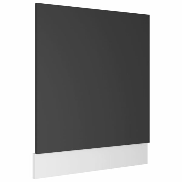 Geschirrspülerblende Grau 59,5x3x67 cm Spanplatte