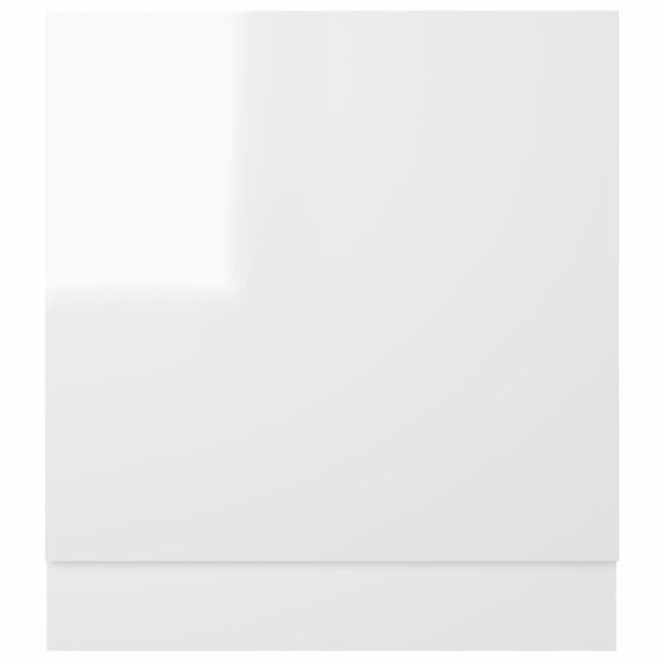 Geschirrspülerblende Hochglanz-Weiß 59,5x3x67 cm Spanplatte